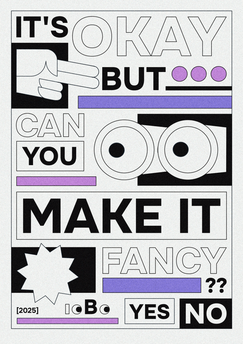 Poster 01: grafische Komposition mit klarer Typografie